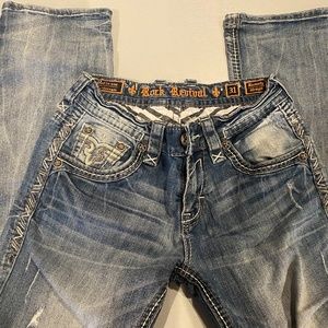 Gently Used Men's Rock Revival Jeans Size 31x32 Remedy Straight